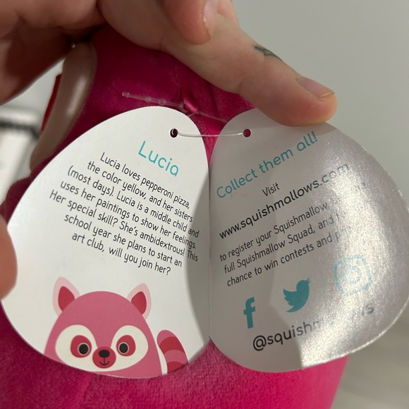 NWT Squishmallow Lucia the Lemur 8” Plush - Picture 3 of 3